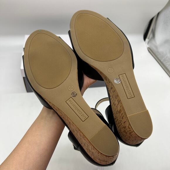 Liz Claiborne Womens Octavia Wedge Sandals Black Size 10M - Picture 8 of 11